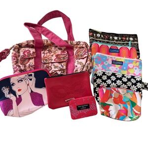 Lot of 9 Bags pouches makeup travel bag Clinique The Cosmetics Co. Estée Lauder